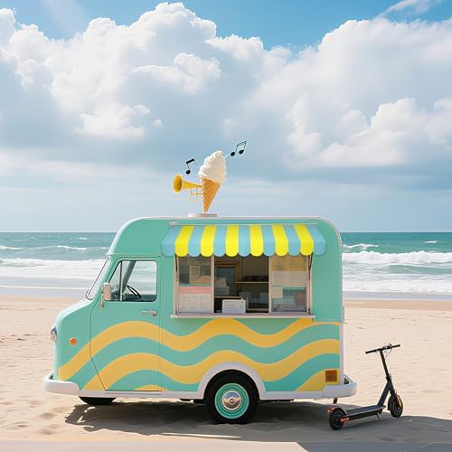 4 Pcs 3D Cardboard Awning Decor, Yellow and Green, Striped Style, alternate view 7