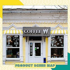 4 Pcs 3D Cardboard Awning Decor, Yellow and White, Striped Style, alternate view 6