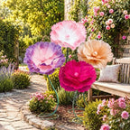 4 PCS 5ft Giant Artificial Flower for Wedding & Birthday Party in Yellow, Purple, Rose Red, Pink, alternate view 5