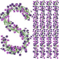 4 Pcs 6 ft Artificial Flowers Wisteria Garland, Purple