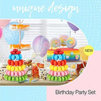 4 Pcs 6 Tiers Macaron Tower Stand Cupcake Display Rack in clear, alternate view 4