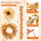 4 Pcs 6ft Fall Artificial Daisy Garland Autumn Hanging Vine Decor, alternate view 2