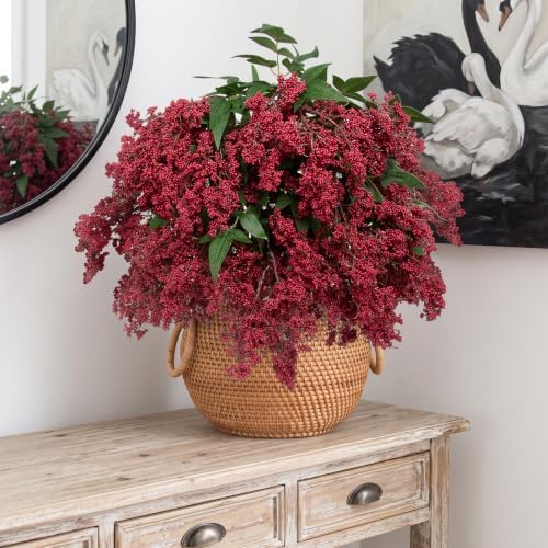 4 Pcs Artificial Berry Stem for Vase, 40In Faux Nandina Branches Fall Floral Picks Fake Realistic Berry Spray, alternate view
