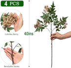 4 Pcs Artificial Berry Stem for Vase, 40In Faux Nandina Branches Fall Floral Picks Fake Realistic Berry Spray, alternate view