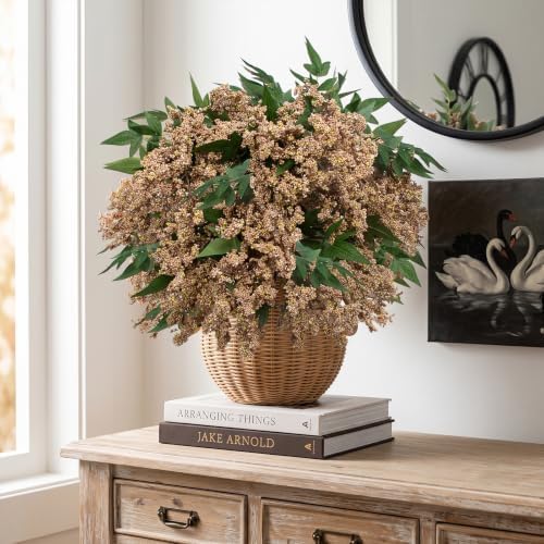 4 Pcs Artificial Berry Stem for Vase, 40In Faux Nandina Branches Fall Floral Picks Fake Realistic Berry Spray, alternate view