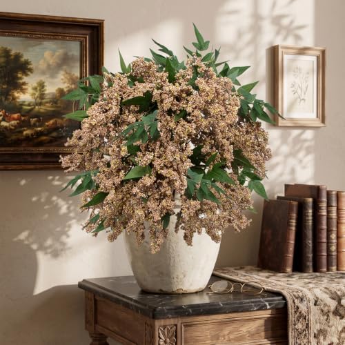 4 Pcs Artificial Berry Stem for Vase, 40In Faux Nandina Branches Fall Floral Picks Fake Realistic Berry Spray, alternate view