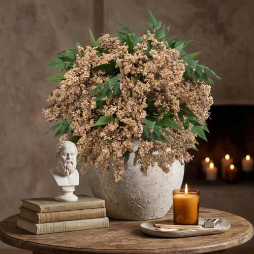 4 Pcs Artificial Berry Stem for Vase, 40In Faux Nandina Branches Fall Floral Picks Fake Realistic Berry Spray, alternate view