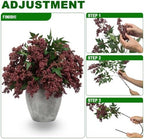 4 Pcs Artificial Berry Stem for Vase, 40In Faux Nandina Branches Fall Floral Picks Fake Realistic Berry Spray, alternate view
