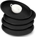 4 Pcs Bar Service Tray Round Plastic Non Slip,11"