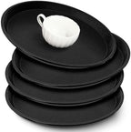 4 Pcs Bar Service Tray Round Plastic Non Slip,11"