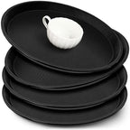 4 Pcs Bar Service Tray Round Plastic Non Slip,14"