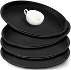 4 Pcs Bar Service Tray Round Plastic Non Slip,16"