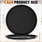 4 Pcs Bar Service Tray Round Plastic Non Slip,16", alternate view 3