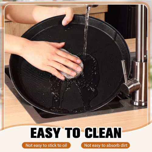 4 Pcs Bar Service Tray Round Plastic Non Slip,16", alternate view 4