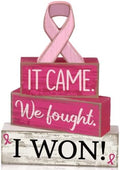 4 Pcs Breast Cancer Awareness Decor Pink Ribbon Table Decor
