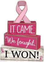 4 Pcs Breast Cancer Awareness Decor Pink Ribbon Table Decor