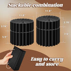 4 Pcs Buffet Risers Food Display for Dessert Table,4 Sizes, Black in Black, alternate view 4