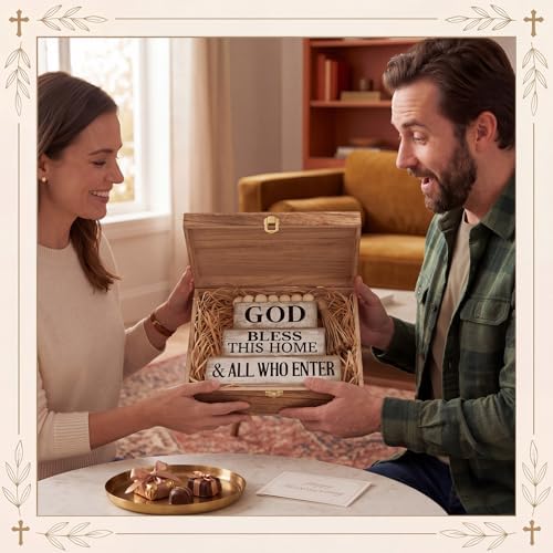 4 Pcs Christian Table Decor Rustic God Bless This Home Stacked Sign, alternate view 6