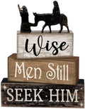 4 Pcs Christmas Table Decor, Wise Men Still Seek Him Sign