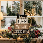 4 Pcs Christmas Table Decor, Wise Men Still Seek Him Sign, alternate view 6