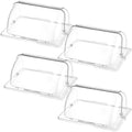 4 Pcs Clear Chafing Dish Cover Half Size Roll Top Bakery Pan Display