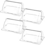 4 Pcs Clear Chafing Dish Cover Half Size Roll Top Bakery Pan Display