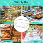 4 Pcs Clear Chafing Dish Cover Half Size Roll Top Bakery Pan Display, alternate view 7