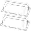 4 Pcs Clear Chafing Dish Covers Full Size Plastic Roll Top Chafing Dish Lid in Transparent
