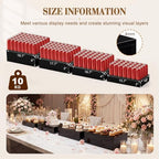 4 Pcs Extra Large Buffet Risers, Black, 15.7''16.7''17.7''18.7'' in Black, alternate view 2