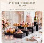 4 Pcs Extra Large Buffet Risers, Black, 15.7''16.7''17.7''18.7'' in Black, alternate view 4