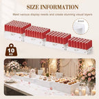 4 Pcs Extra Large Buffet Risers, White, 15.7''16.7''17.7''18.7'' in White, alternate view 2