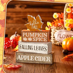 4 Pcs Fall Decor Wooden Maple Leaf Decoration Thanksgiving Decor, alternate view 2