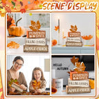 4 Pcs Fall Decor Wooden Maple Leaf Decoration Thanksgiving Decor, alternate view 4