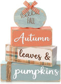 4 Pcs Fall Pumpkin Table Decoration Wooden Pumpkin Centerpiece