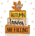 4 Pcs Fall Table Decorations Wooden Autumn Maple Leaf Decor