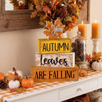 4 Pcs Fall Table Decorations Wooden Autumn Maple Leaf Decor, alternate view 4