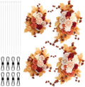 4 Pcs Fall Wedding Arch Flower Artificial Faux Floral Swag, Amber