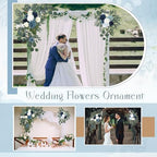 4 Pcs Fall Wedding Arch Flower Artificial Faux Floral Swag, Blue in Blue, alternate view 4