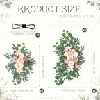 4 Pcs Fall Wedding Arch Flower Artificial Faux Floral Swag, Champagne, alternate view 3