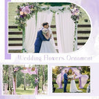 4 Pcs Fall Wedding Arch Flower Artificial Faux Floral Swag, Purple, alternate view 4