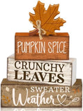 4 Pcs Fall Wooden Tiered Tray Decor Rustic Farmhouse Signs