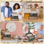 4 Pcs Farmhouse Tiered Tray Decor, Kitchen Rules Wooden Signs, alternate view 5