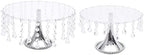 4 Pcs Gold Cake Stand Set, Crystal Cake Display Stand Dessert Table Display Set Metal Square Serving Trays, alternate view 6