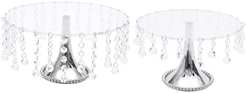 4 Pcs Gold Cake Stand Set, Crystal Cake Display Stand Dessert Table Display Set Metal Square Serving Trays, alternate view 6