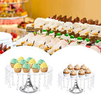 4 Pcs Gold Cake Stand Set, Crystal Cake Display Stand Dessert Table Display Set Metal Square Serving Trays, alternate view 7