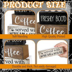 4 Pcs Halloween Coffee Table Decor Wooden Ghost Coffee Bar Sign, alternate view 5