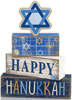 4 Pcs Hanukkah Table Decorations for Home, Star of David Signs
