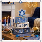 4 Pcs Hanukkah Table Decorations for Home, Star of David Signs, alternate view 2