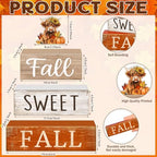 4 Pcs Highland Cow Fall Table Decorations, Sweet Fall Pumpkin Signs, alternate view 3