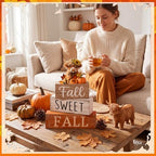 4 Pcs Highland Cow Fall Table Decorations, Sweet Fall Pumpkin Signs, alternate view 4